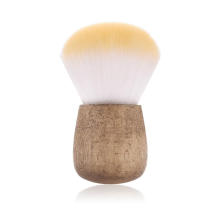 Customization Single Cute Brush wood handle kabuki makeup brush for powder foundation blush good quality and soft hair